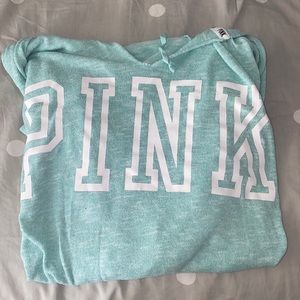 Pink brand white hoodie